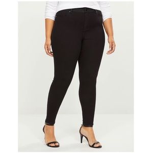Lane Bryant black stretch skinny jean genius fit